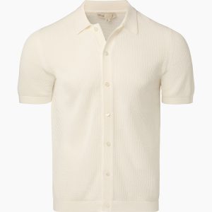 Crochet Knit Button Up Shirt