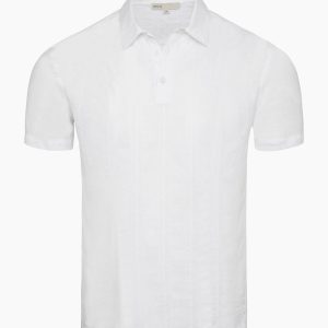 Cotton Linen Pop-Over Polo