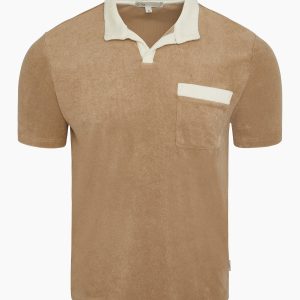 Towel Terry Pocket Johnny Collar Polo