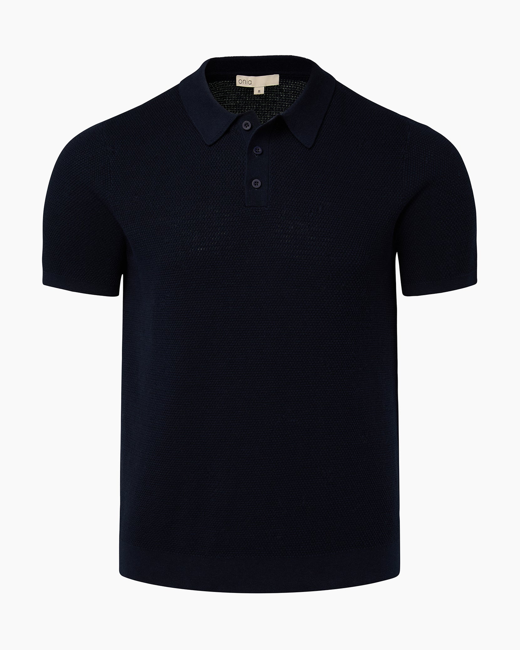 Cotton Textured Knit Polo
