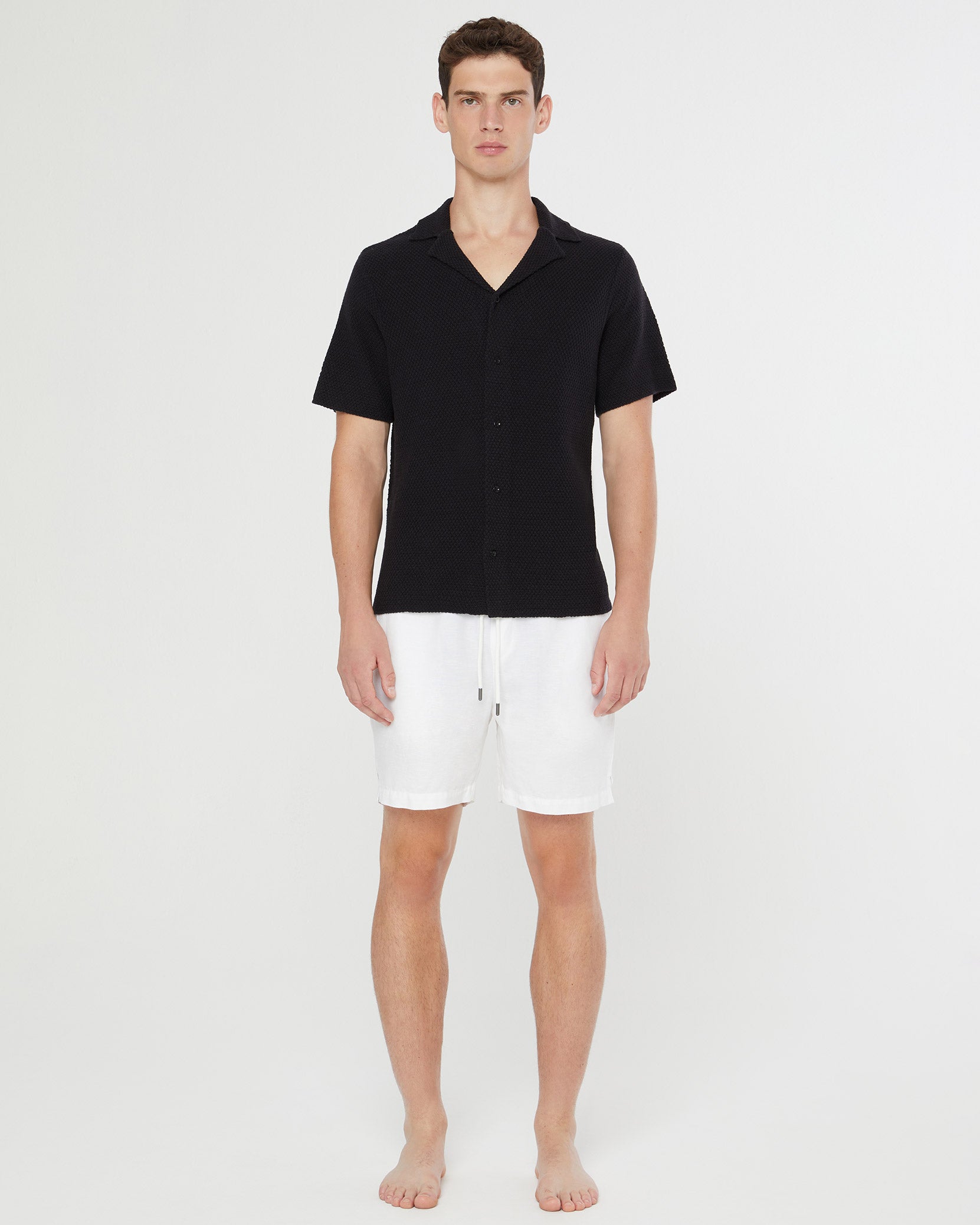 Cotton Textured Camp Shirt - Image 4