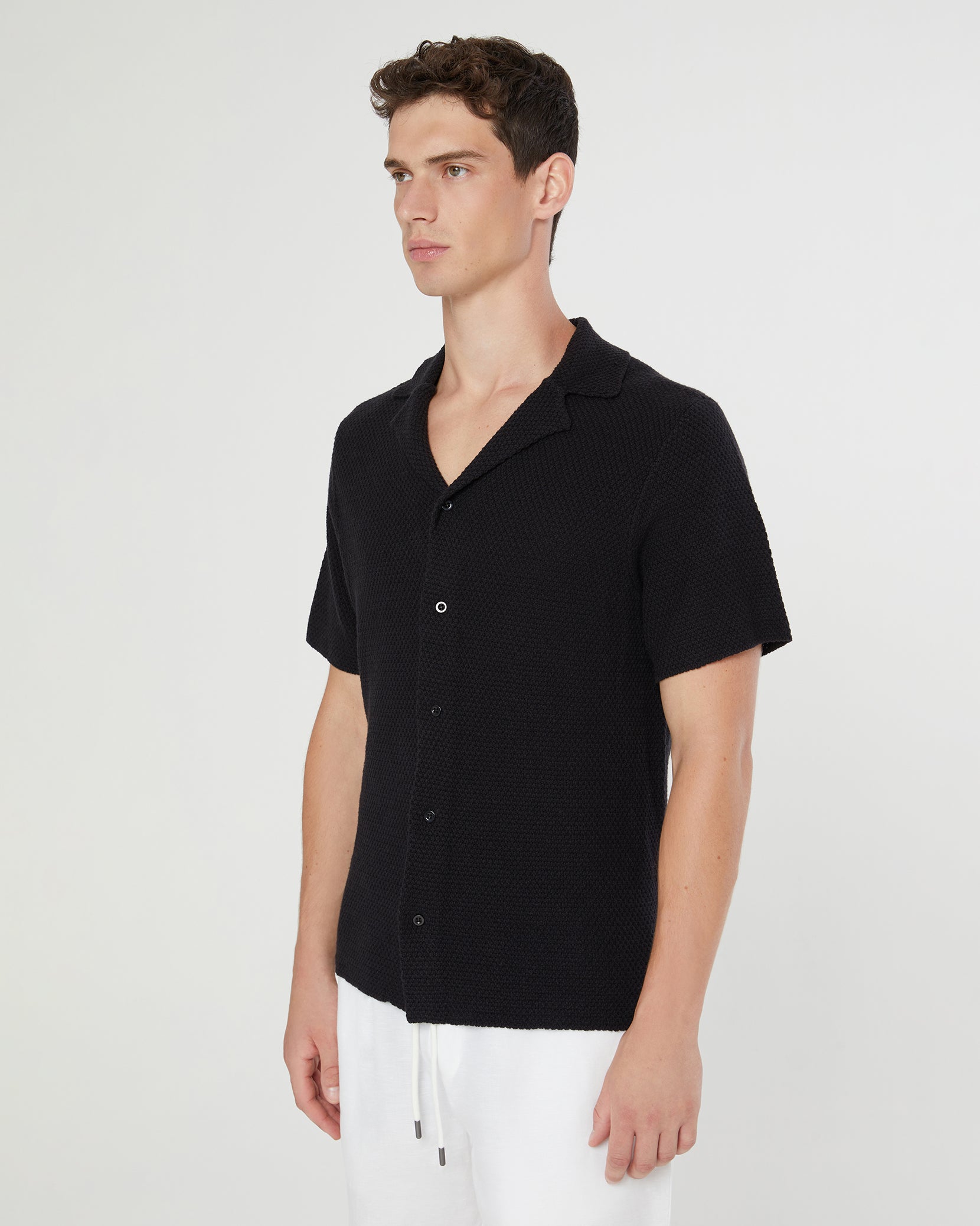 Cotton Textured Camp Shirt - Image 2