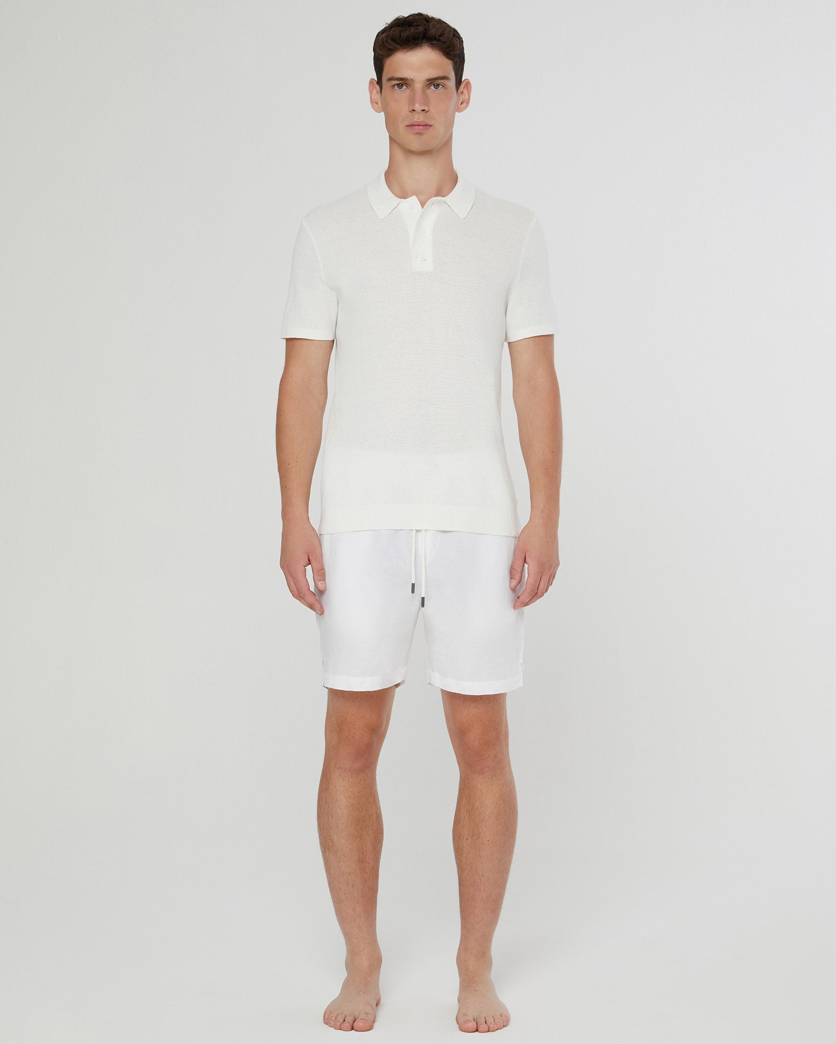 Cotton Textured Knit Polo - Image 4