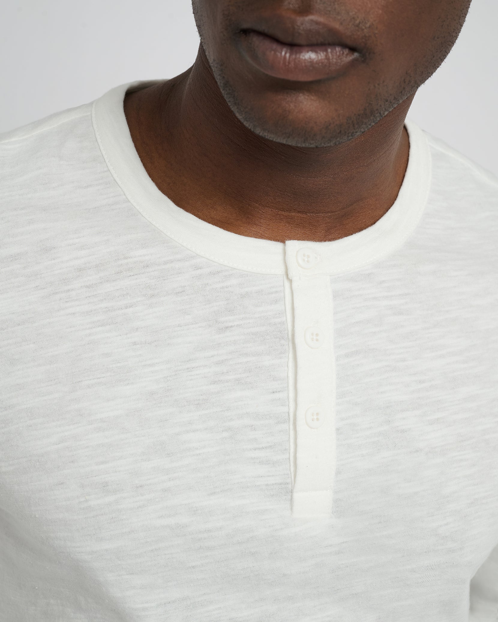 Long Sleeve Slub Henley - Image 2