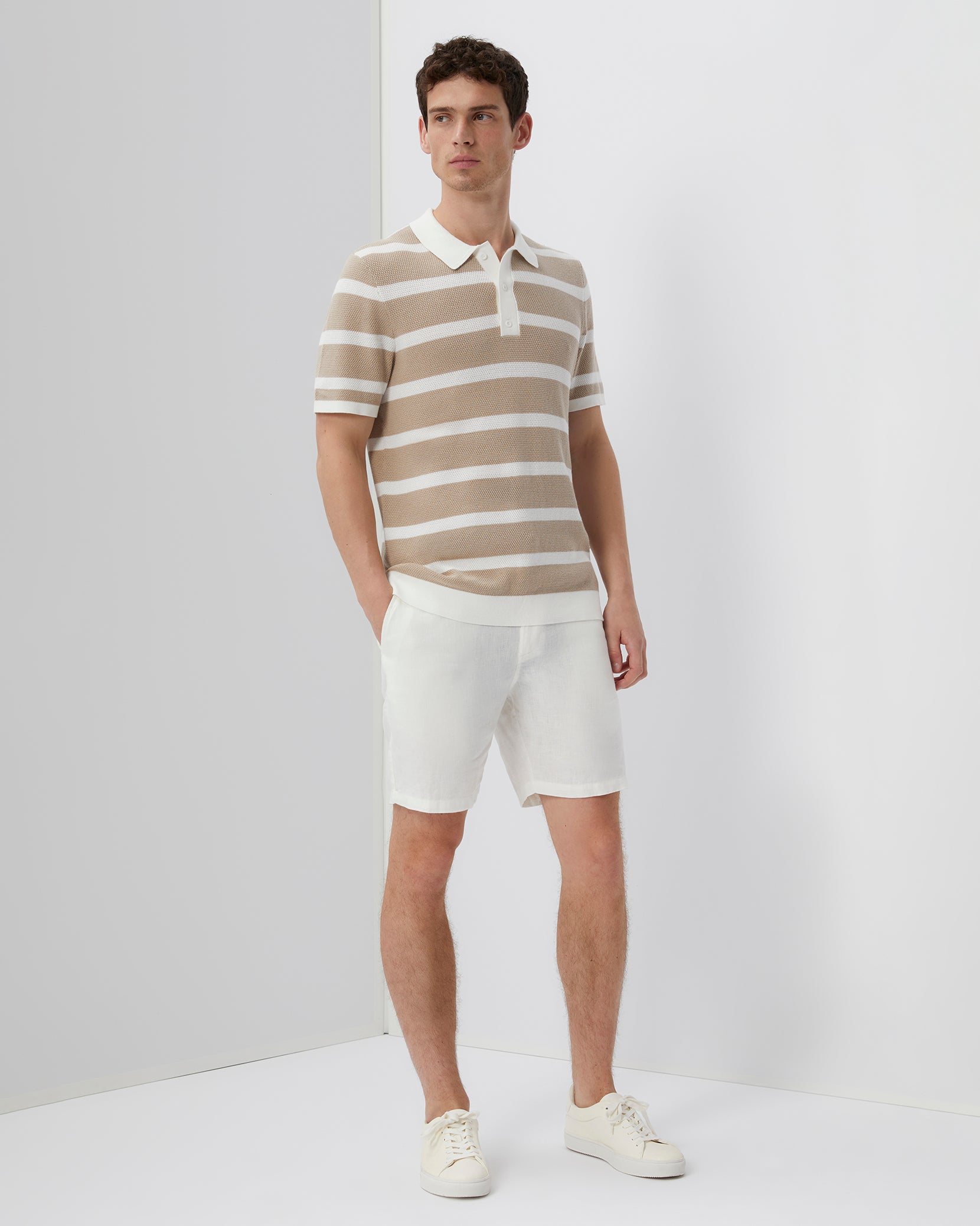 Linen Fixed-Waist Short - Image 4
