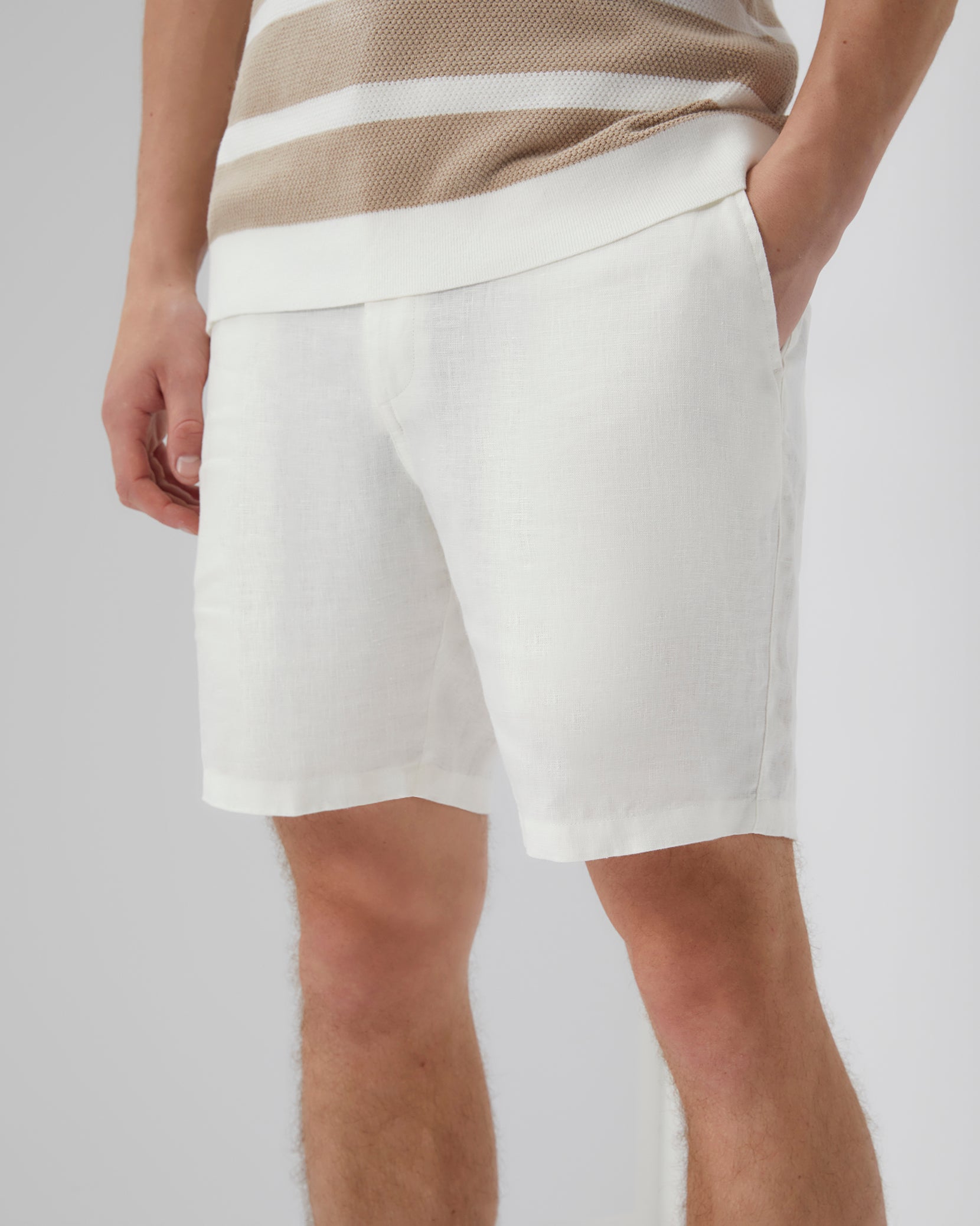 Linen Fixed-Waist Short - Image 3