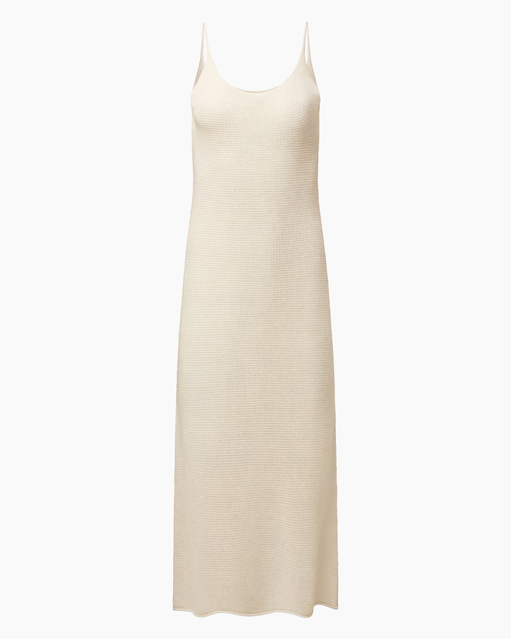 Textured Linen Sweater Scoop Maxi Dress - Image 2