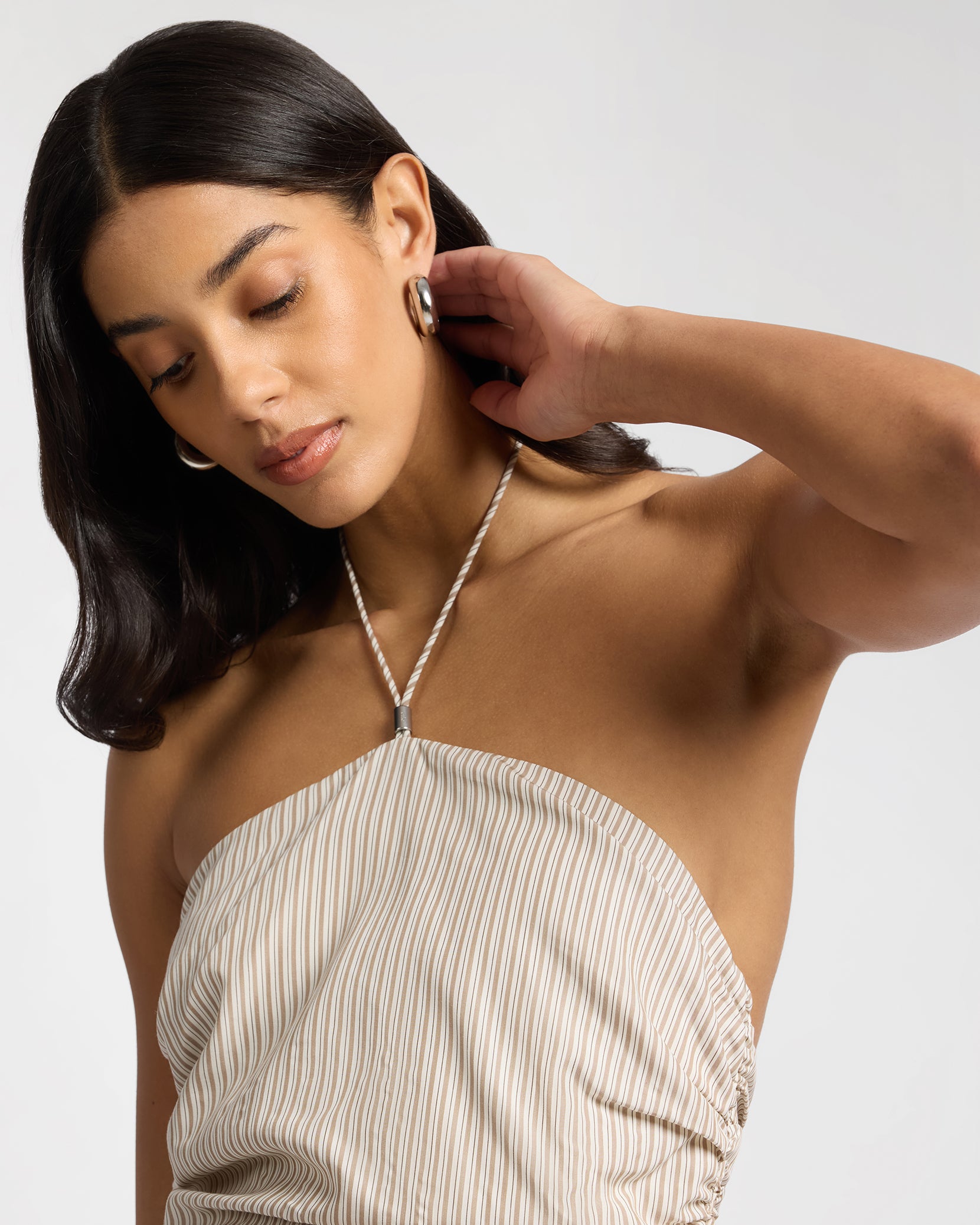 Ruched Halter Dress - Image 3
