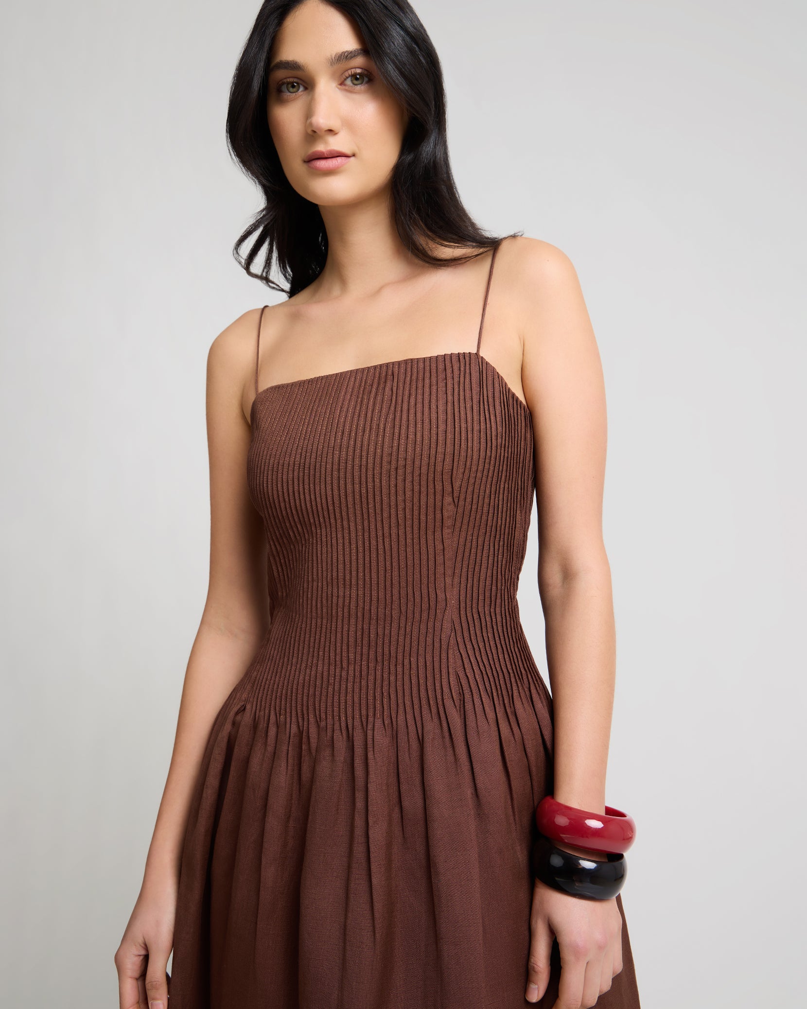 Dropped Waist Pintuck Dress - Image 4