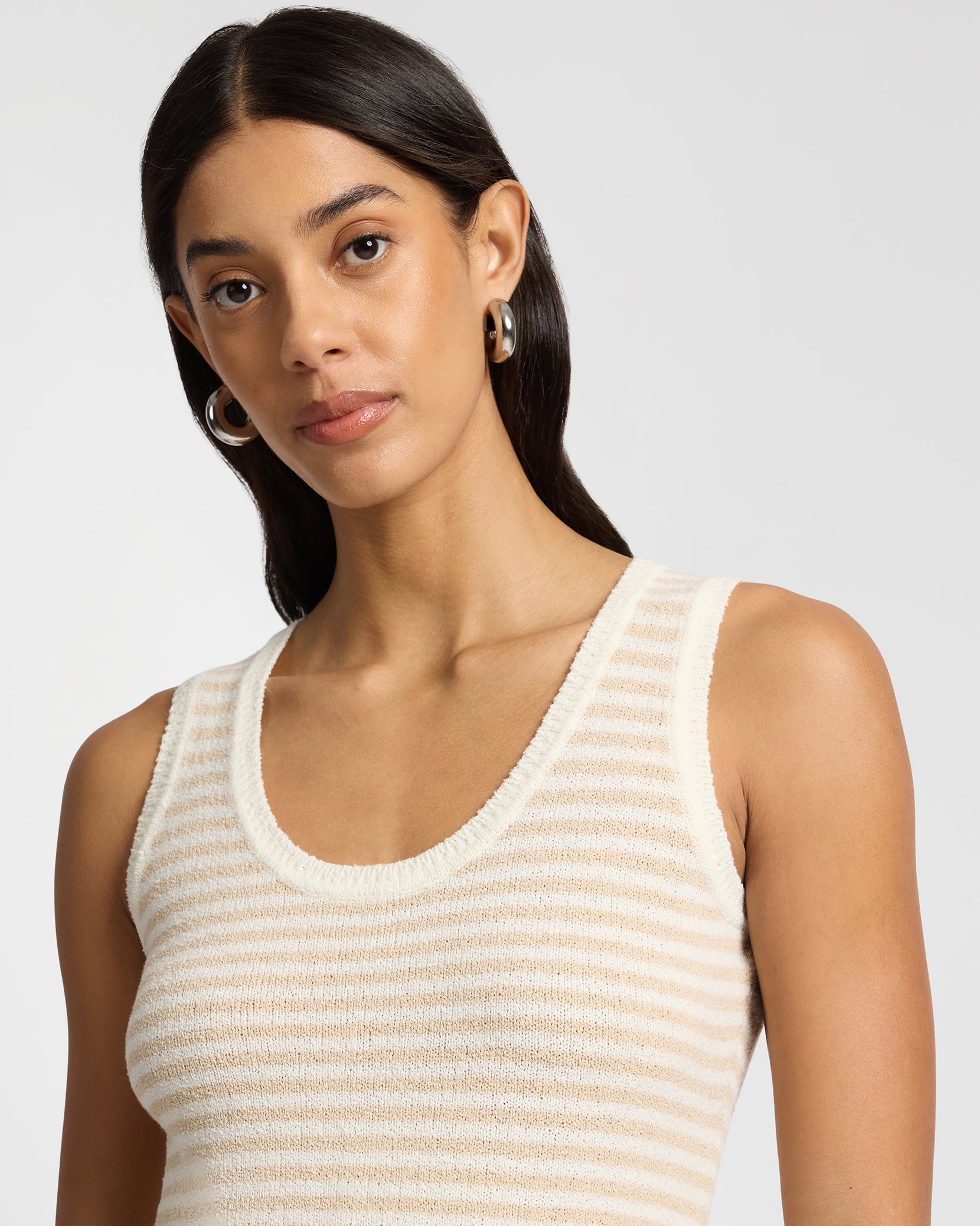 Cotton Boucle Scoop Tank Dress - Image 3