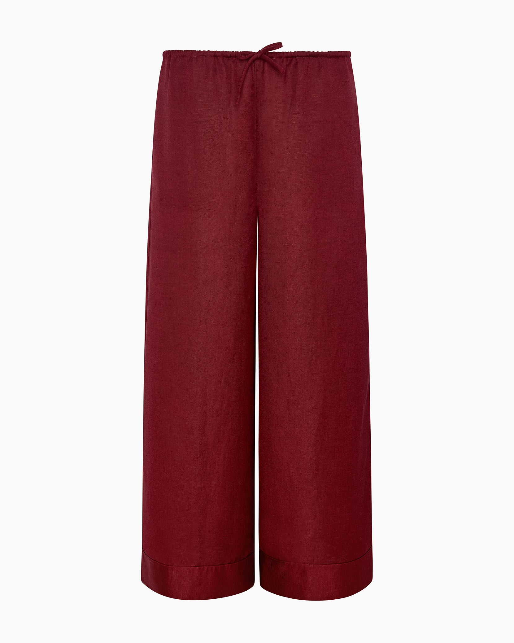 Air Linen Wide Leg Drawstring Pant - Image 3