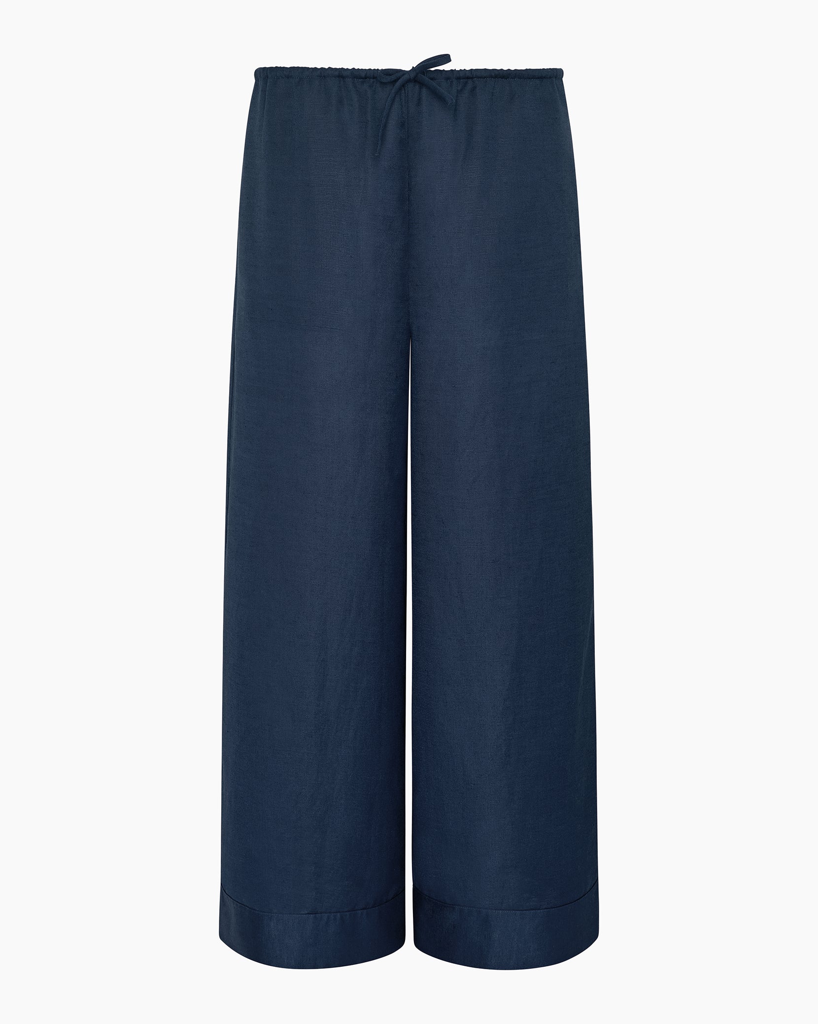 Air Linen Wide Leg Drawstring Pant - Image 2