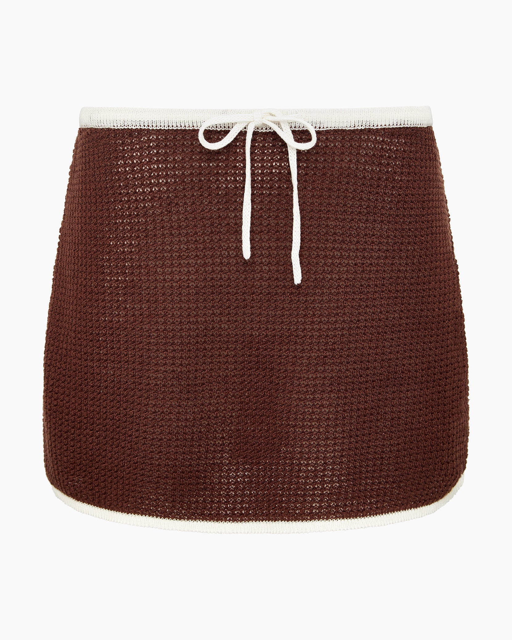 Linen Knit Mini Skirt - Image 2