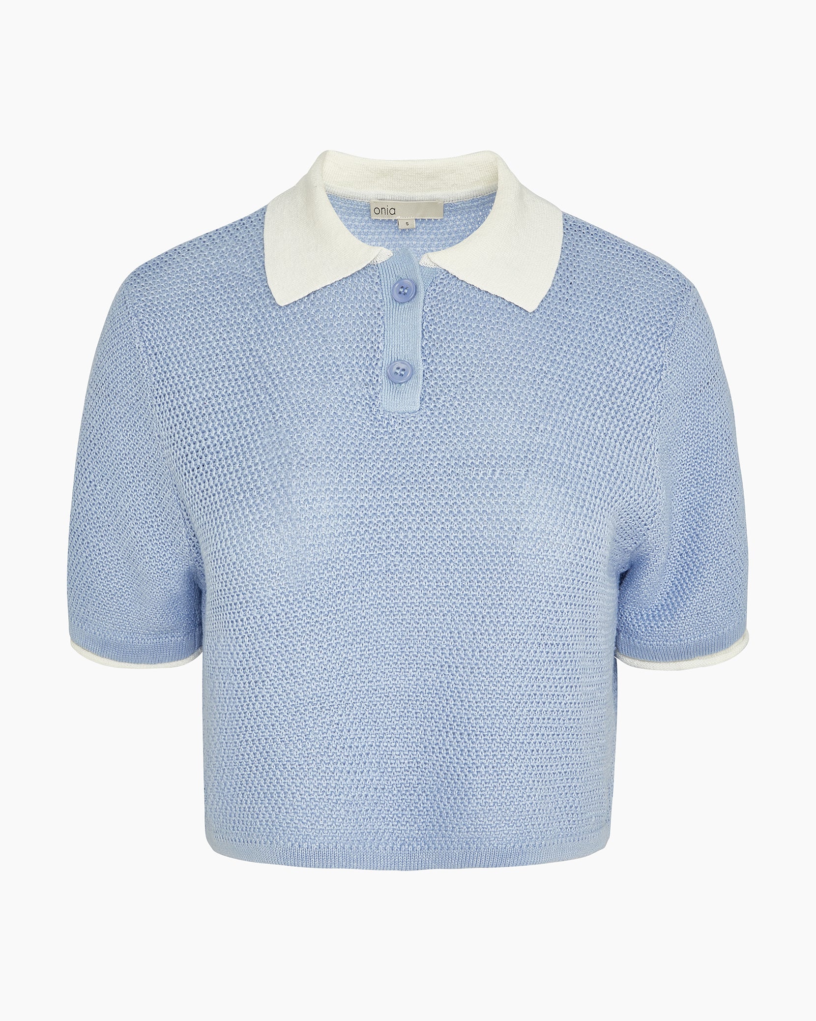 Cropped Knit Polo - Image 2