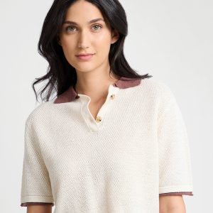 Cropped Knit Polo